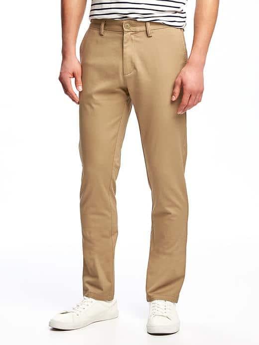 Old Navy Skinny Built In Flex Ultimate Khakis For Men - Basswood Brown