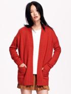 Old Navy Womens Open Front Cocoon Cardigan Size L - Blood Orange Sorbet