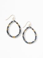 Old Navy Womens Ombr-beaded Hoop Earrings For Women Midnight Madness Size One Size