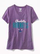 Old Navy Womens Nba Team V-neck Tee For Women Hornets Size L