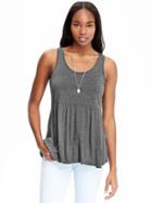 Old Navy Womens Peplum Hem Tanks Size L Tall - Dark Med Gray Heather