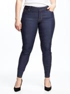 Old Navy Womens Mid-rise Plus-size Super Skinny Jeans Dark Wash Size 16