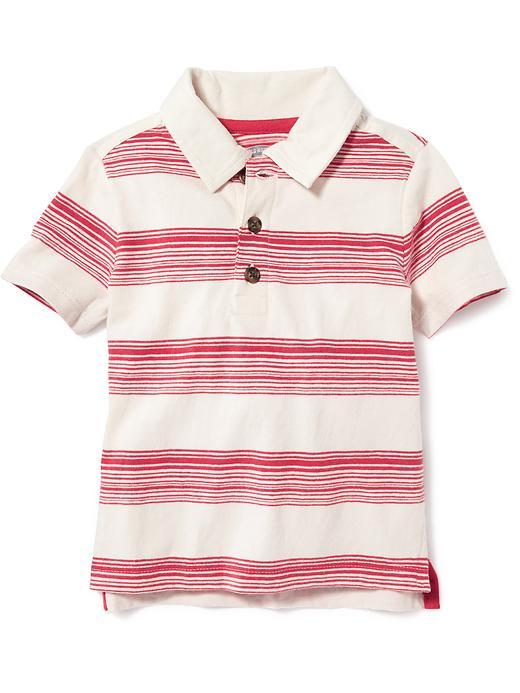 Old Navy Jersey Polo Shirt - Apple A Day