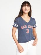 Old Navy Womens Mlb Team V-neck Tee For Women Boston Red Sox Size S