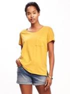 Old Navy Boyfriend Pocket Tee For Women - Maize Maze