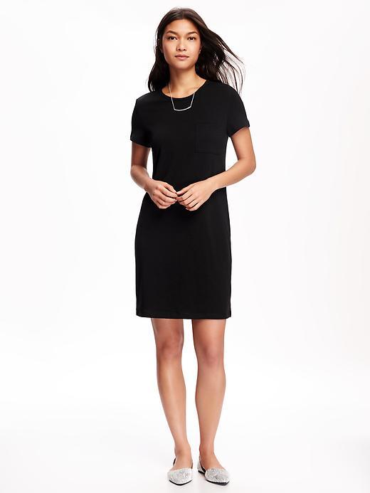Old Navy Slub Knit Tee Dress For Women - Blackjack