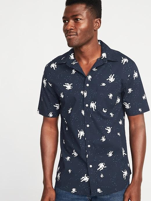 Old Navy Mens Slim-fit Built-in Flex Everyday Shirt For Men Classic Navy Size M