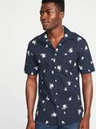 Old Navy Mens Slim-fit Built-in Flex Everyday Shirt For Men Classic Navy Size M