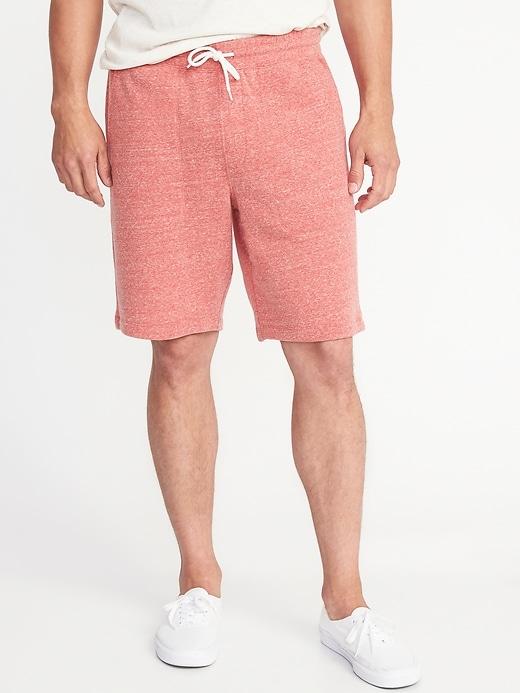 Old Navy Mens Heathered Fleece Shorts For Men (9) Heather Red Size M