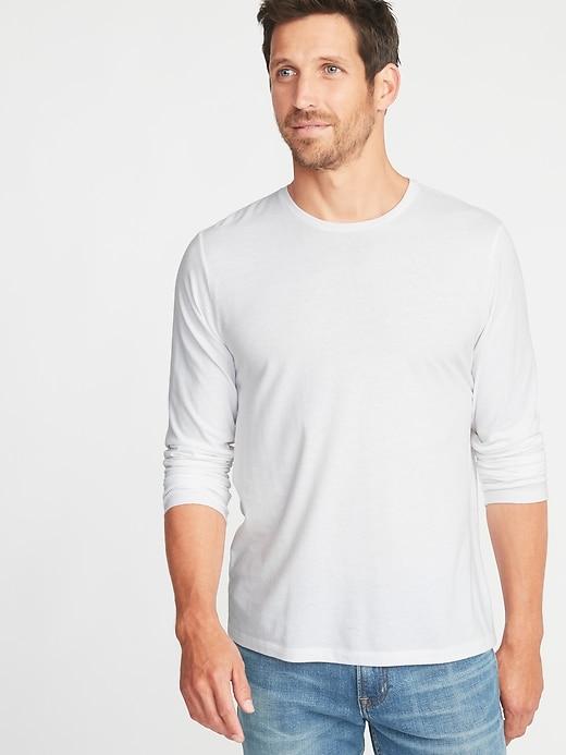 Old Navy Mens Soft-washed Crew-neck Tee For Men Bright White Size L