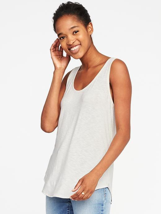 Old Navy Relaxed Slub Knit Luxe Tank For Women - Creme De La Creme