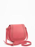 Old Navy Mini Saddle Bag For Women - Cup Coral Polyester