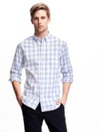 Old Navy Slim Fit Classic Plaid Shirt For Men - Anchors Away