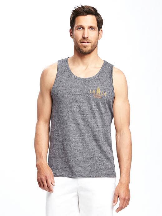 Old Navy Graphic Tank For Men - Charcoal Heather