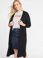 Old Navy Womens Super-long Plus-size Open-front Sweater Black Size 1x