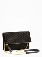 Old Navy Studded Fold Over Clutch For Women - Black T