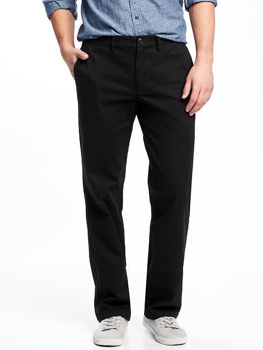 Old Navy Mens Loose Ultimate Built-in Flex Khakis For Men Black Size 30w