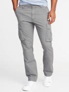 Old Navy Mens Straight Broken-in Cargos For Men Gray Stone Size 32w