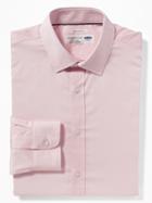 Old Navy Mens Slim-fit Built-in Flex Signature Non-iron Shirt For Men Pink Size Xl