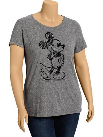 Old Navy Old Navy Womens Plus Disney Mickey Mouse Tees - Heather Gray