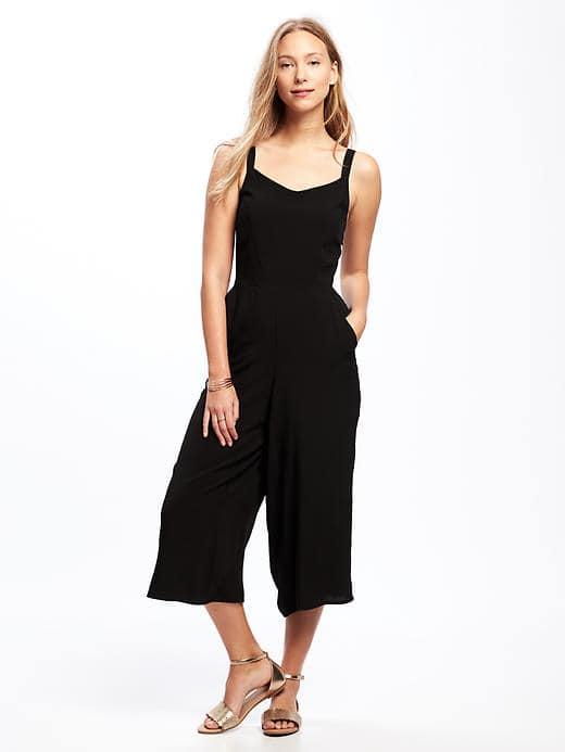 Old Navy Sleeveless Culotte Jumpsuit For Women - Black
