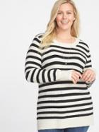 Old Navy Womens Plus-size Cozy Sweater Navy Stripe Size 1x