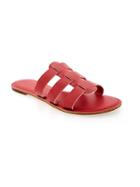 Old Navy Faux Leather Multi Strap Sandals For Women - Red