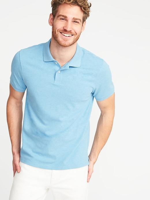 Old Navy Mens Built-in Flex Moisture-wicking Pro Polo For Men Aqua Stone Size M