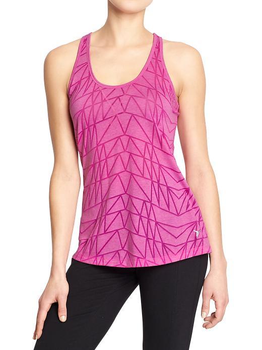 Old Navy Womens Active Burnout Tanks Size Xl - Fuchsia Leaders Poly