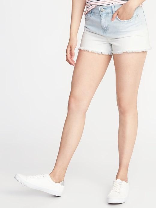Old Navy Womens Boyfriend Ombr Denim Cutoffs For Women (2 1/2) Light Wash Ombre Size 4