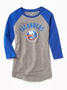 Old Navy Womens Nhl Team-graphic Raglan Tee For Women New York Islanders Size S