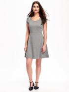 Old Navy Fit & Flare Dress For Women - Heather Grey