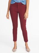 Old Navy Womens Mid-rise Pixie Ankle Pants For Women Maroon Size 4
