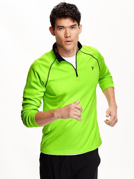 Old Navy Mens Half Zip Mesh Pullovers Size Xxl Big - Glow Worm