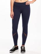 Old Navy Go Dry Compression Mesh Trim Leggings For Women - Lost At Sea Navy