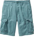 Old Navy Mens Broken In Cargo Shorts 10 1/2&quot; Size 44w Big - Tennessee Blue