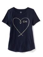 Old Navy Chicago Graphic Tee For Women - Ink Blue