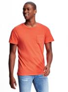 Old Navy Jersey Crew Neck Pocket Tee For Men - Warm Sunset