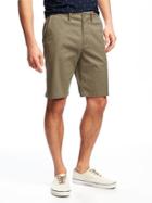Old Navy Slim Built In Flex Ultimate Khaki Shorts For Men 10 - Oliver Olive
