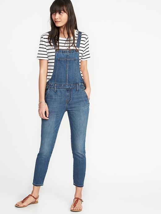 Old Navy Womens Skinny Denim Overalls For Women Medium Wash Size 14