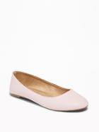 Old Navy Womens Faux-leather Ballet Flats For Women Blush Size 9