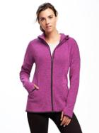 Old Navy Go Dry Tech Fleece Full Zip Hoodie For Women - Fuchsia Leaders
