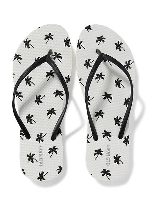 Old Navy Printed Flip Flops For Women - Palms