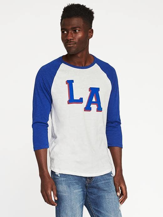 Old Navy Graphic Baseball Tee For Men - Motor City