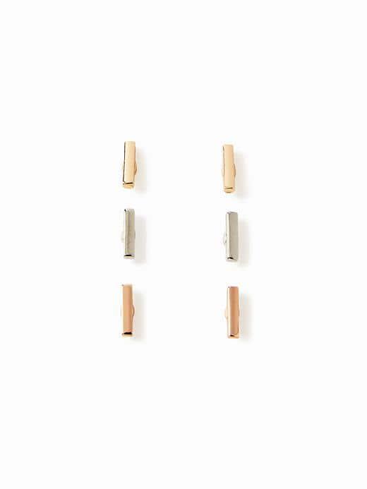Old Navy Bar Stud Earring 3 Pack For Women - Mixed Metal