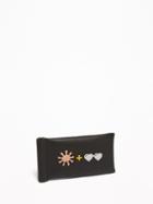 Graphic Faux-leather Sunglasses Case