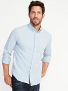 Old Navy Mens Slim-fit Built-in Flex Oxford Shirt For Men View Blue Size Xxxl