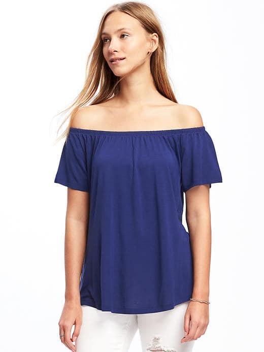 Old Navy Off The Shoulder Swing Top For Women - Night Flight