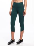 Old Navy High Rise Go Dry Compression Crops For Women - Emerald Isle