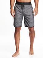 Old Navy Pieced Trim Board Shorts For Men - Gray Charles